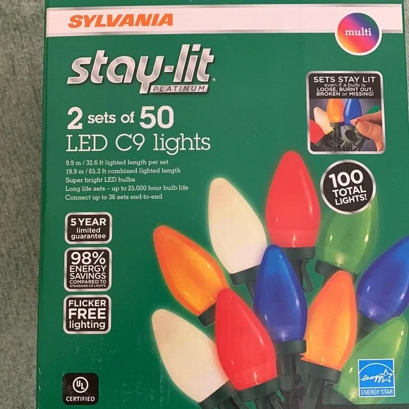 🌲NEW 2- SETS🌲of 50 Multicolor Indoor Outdoor LED super bright LED bulbs - Picture 5 of 6